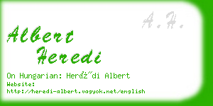 albert heredi business card